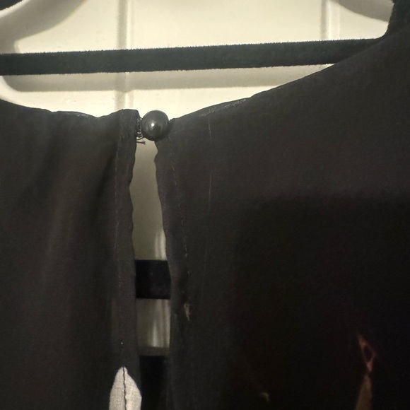 Venus L black jumpsuit with floral overlay - Picture 5 of 8